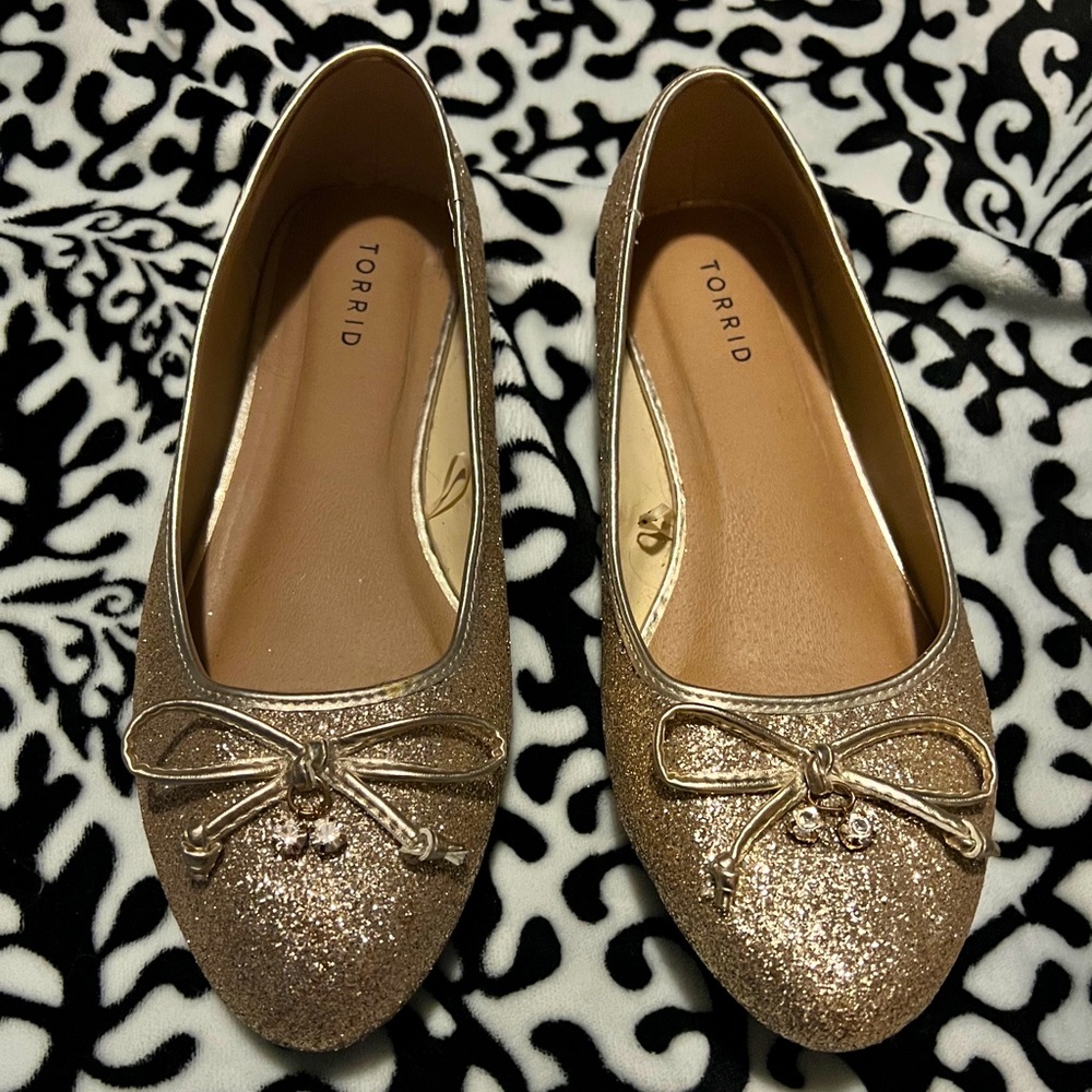 Torrid Gold Glitter Flats